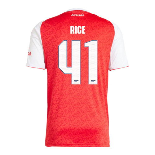 RICE #41 Arsenal 25/26 Stadium Men's Home Shirt - Arsenal Font