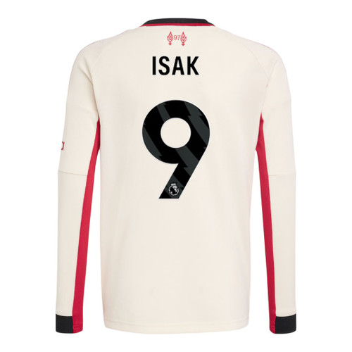 ISAK #9 Liverpool 25/26 Men's Away Long Sleeve Shirt - PL Font