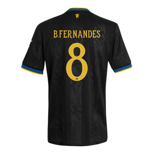 B.FERNANDES #8 Manchester United 25/26 Authentic Men's Third Shirt - Man United Font