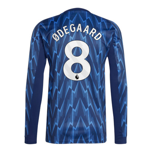 ØDEGAARD #8 Arsenal 25/26 Men's Away Long Sleeve Shirt - PL Font