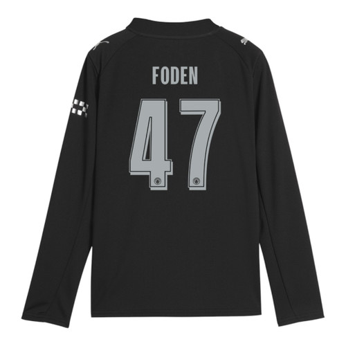 FODEN #47 Manchester City 25/26 Men's Away Long Sleeve Shirt - City Font
