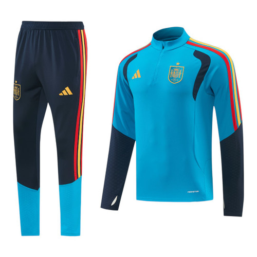 Spain 2026 Men's Light Blue Short Zip Tracksuit