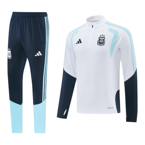 Argentina 2026 Men's White Short Zip Tracksuit