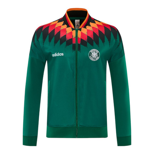 Germany 2026 Men's Remake Green Long Zip Jacket
