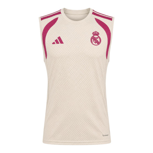Real Madrid 26/27 Men's Beige Training Sleeveless Shirt