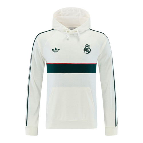 Real Madrid 26/27 Men's White-Green Hoodie