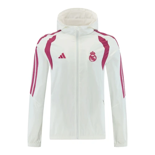 Real Madrid 26/27 Men's White-Pink Hoodie