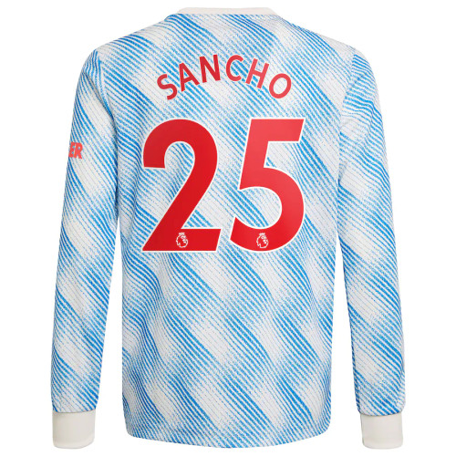 SANCHO #25 Men's 21/22 Long Sleeve Stadium Manchester United Away Shirt