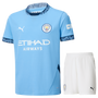 Manchester City 24/25 Kid's Home Shirt and Shorts