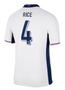RICE #4 England 2024 Stadium Men's Home Shirt