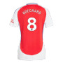 ØDEGAARD #8 Arsenal 24/25 Women's Home Shirt - PL Font