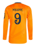 MBAPPÉ #9 Real Madrid 24/25 Men's Away Long Sleeve Shirt