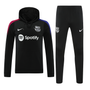 Barcelona 24/25 Men's Black Hoodie Tracksuit