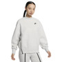 Nike Women's Grey Oversized Crew-Neck Sweatshirt