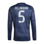 BELLINGHAM #5 Real Madrid 25/26 Men's Away Long Sleeve Shirt