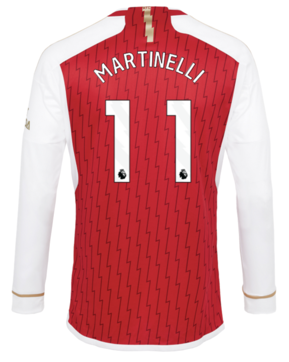 MARTINELLI #11 Arsenal 23/24 Men's Home Long Sleeve Shirt - PL Font