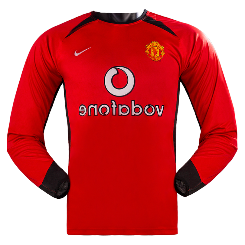 Manchester United 02/04 Men's Home Retro Long Sleeve Shirt