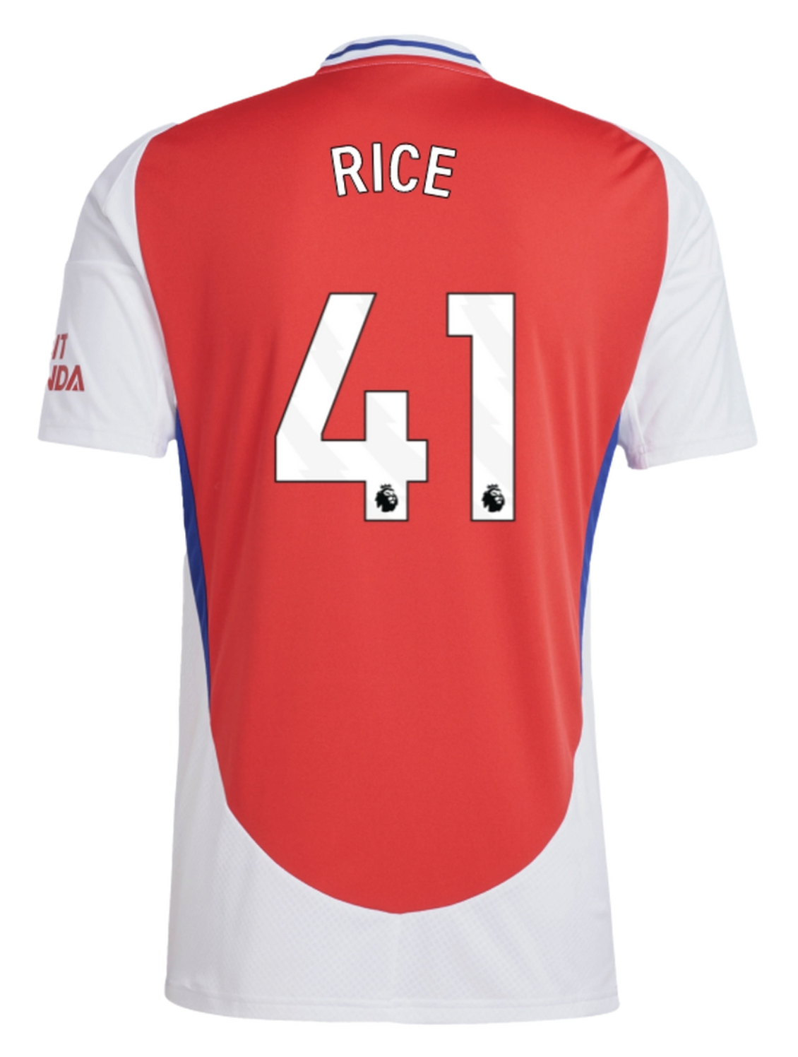 RICE #41 Arsenal 24/25 Stadium Men's Home Shirt - PL Font