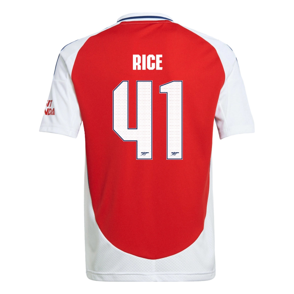 RICE #41 Arsenal 24/25 Kid's Home Shirt and Shorts - Arsenal Font