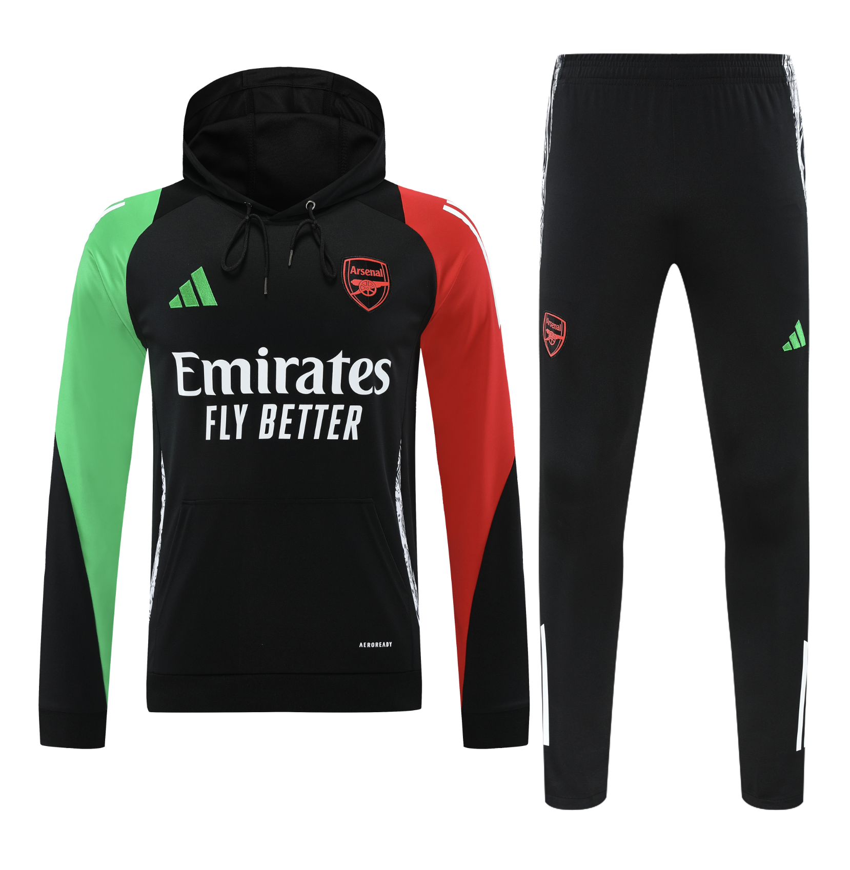 Arsenal 24/25 Men's Black Hoodie Tracksuit