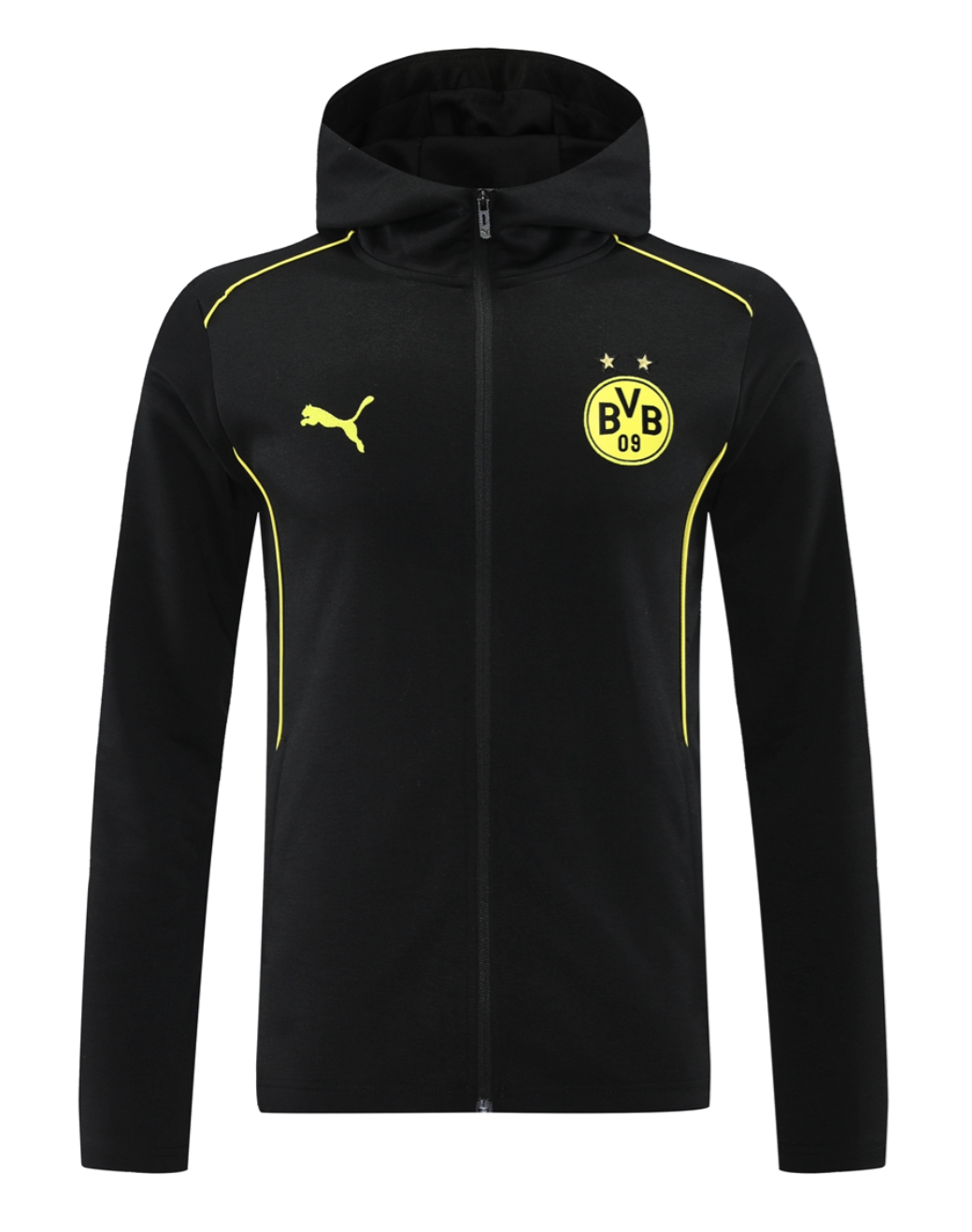 Borussia Dortmund 24/25 Men's Black Long Zip Hoodie