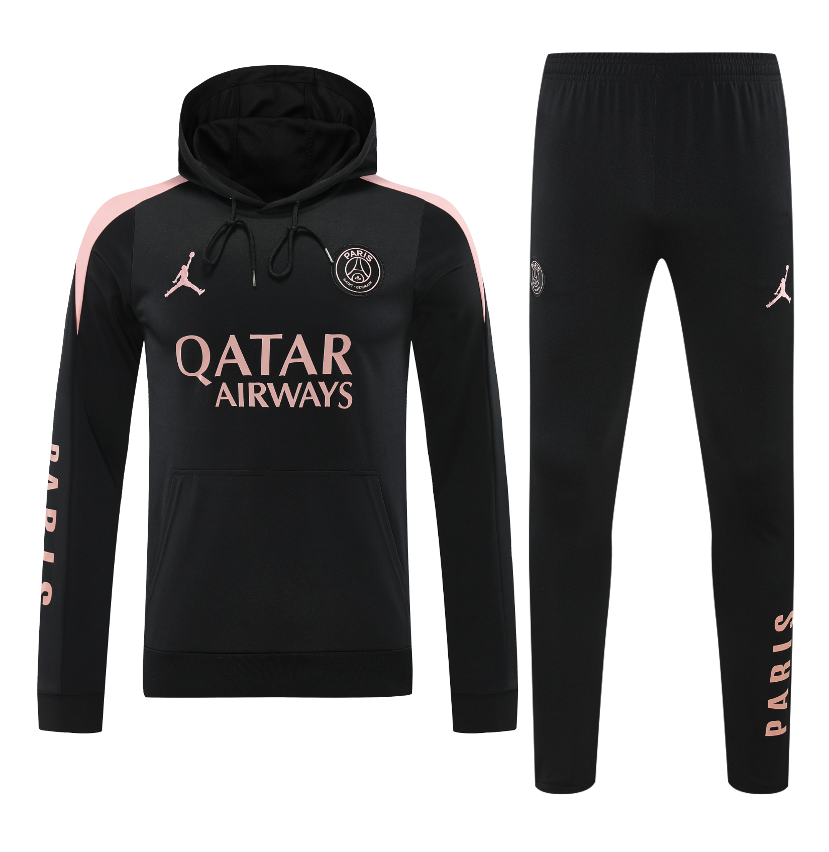 Paris Saint-Germain 24/25 Men's Black Hoodie Tracksuit
