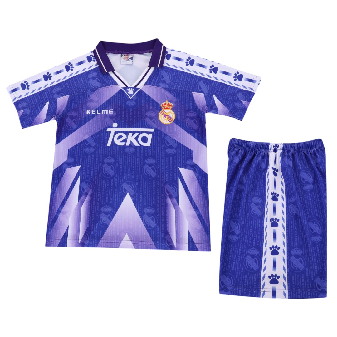 Real Madrid 96/97 Kid's Away Retro Mini-Kit