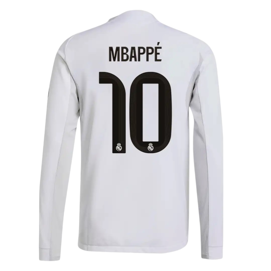 MBAPPÉ #10 Real Madrid 25/26 Authentic Men's Home Long Sleeve Shirt
