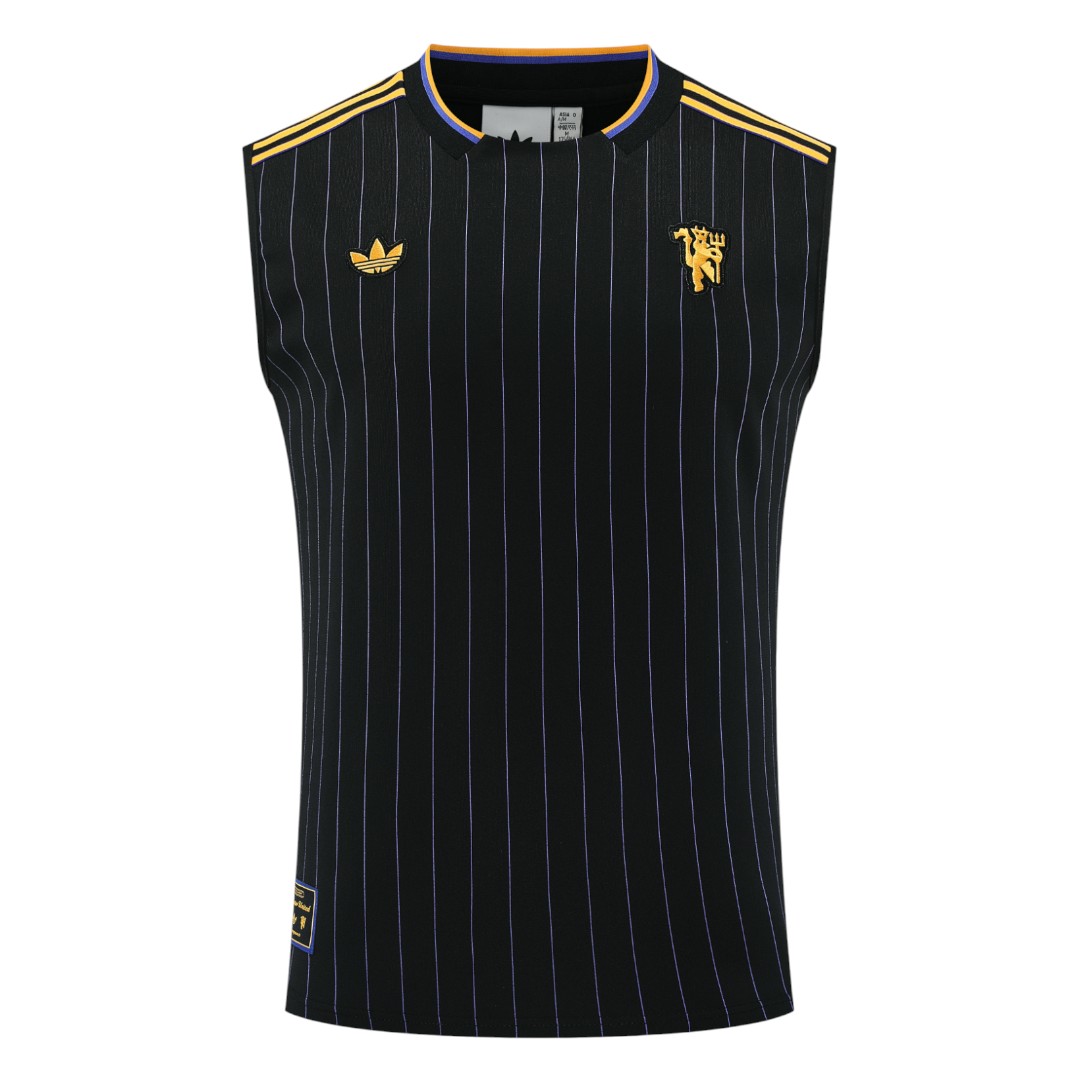 Manchester United 25/26 Men's Black-Gold Terrace Icon Tank Top