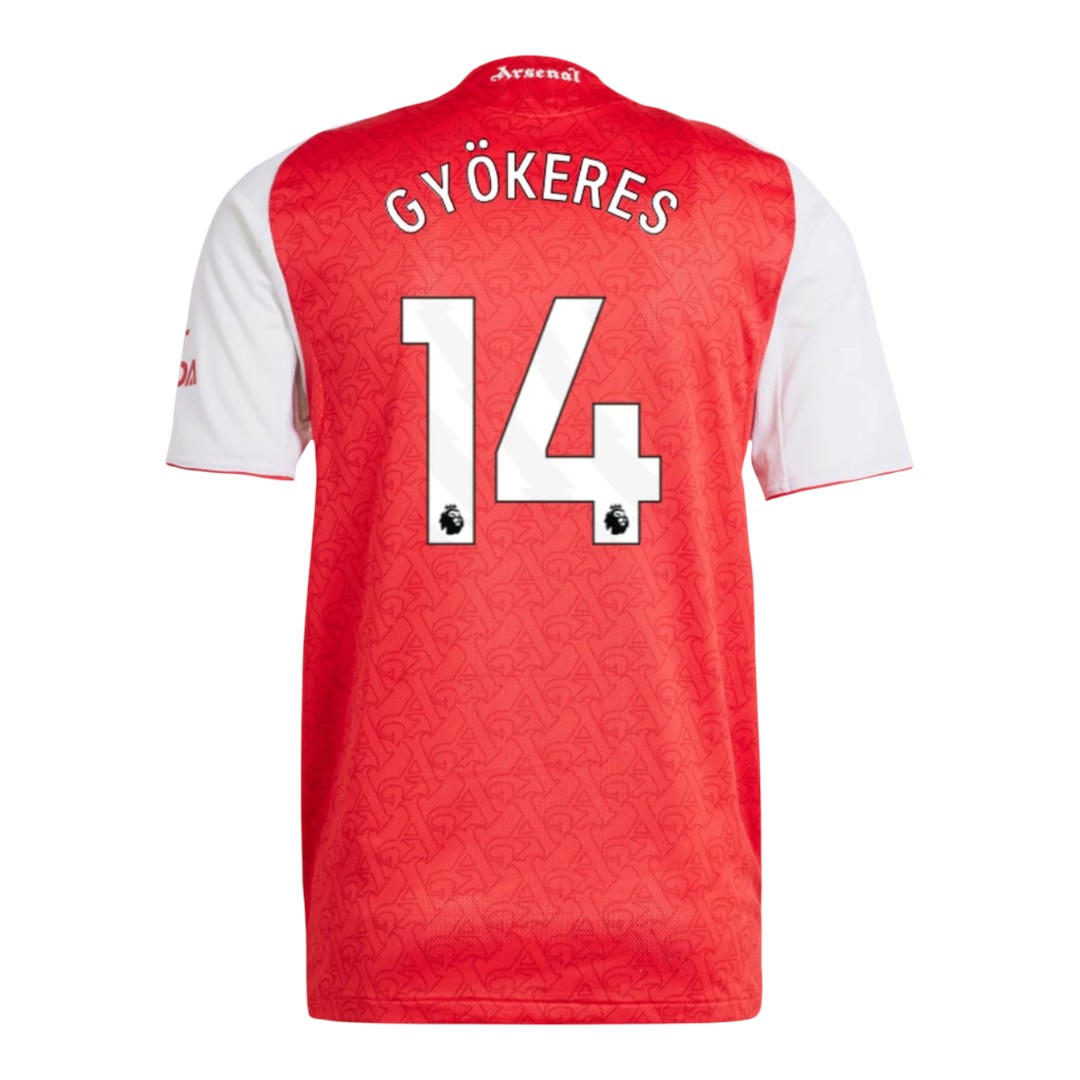 GYÖKERES #14 Arsenal 25/26 Authentic Men's Home Shirt - PL Font