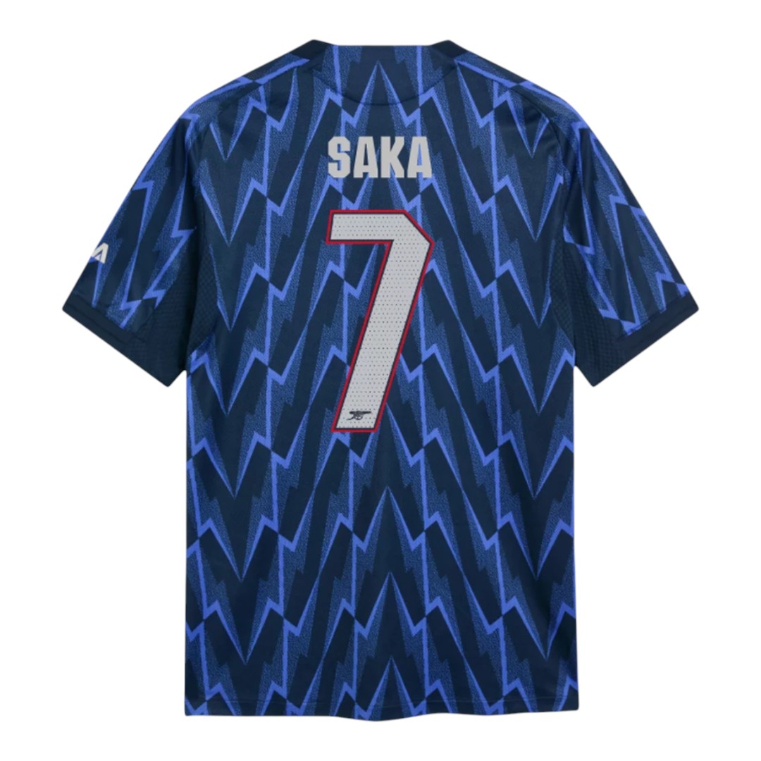 SAKA #7 Arsenal 25/26 Authentic Men's Away Shirt - Arsenal Font