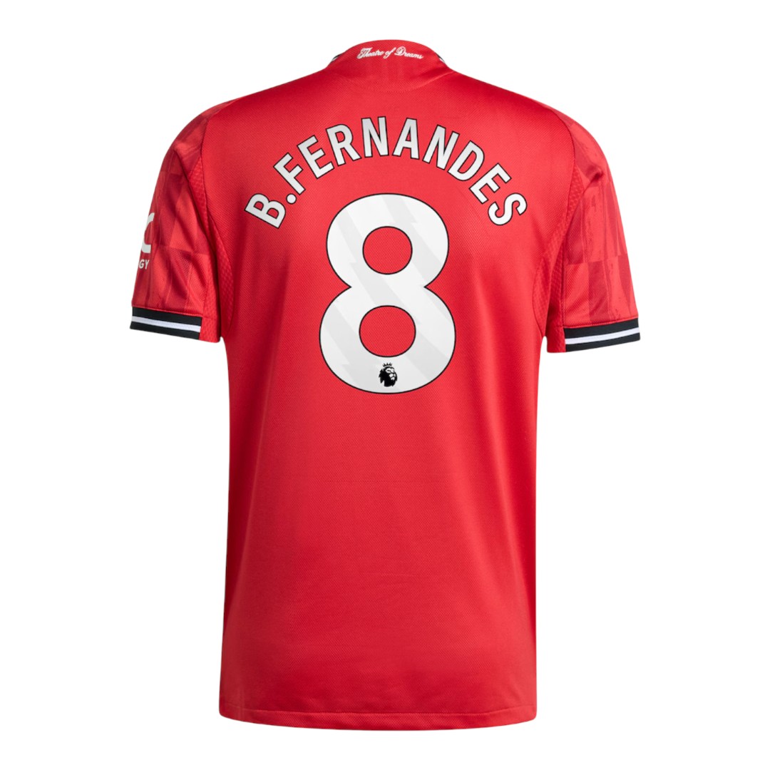 B.FERNANDES #8 Manchester United 25/26 Authentic Men's Home Shirt - PL Font