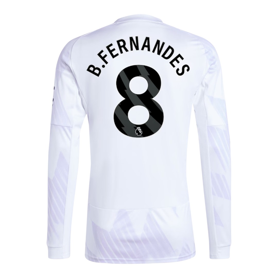 B.FERNANDES #8 Manchester United 25/26 Men's Away Long Sleeve Shirt - PL Font