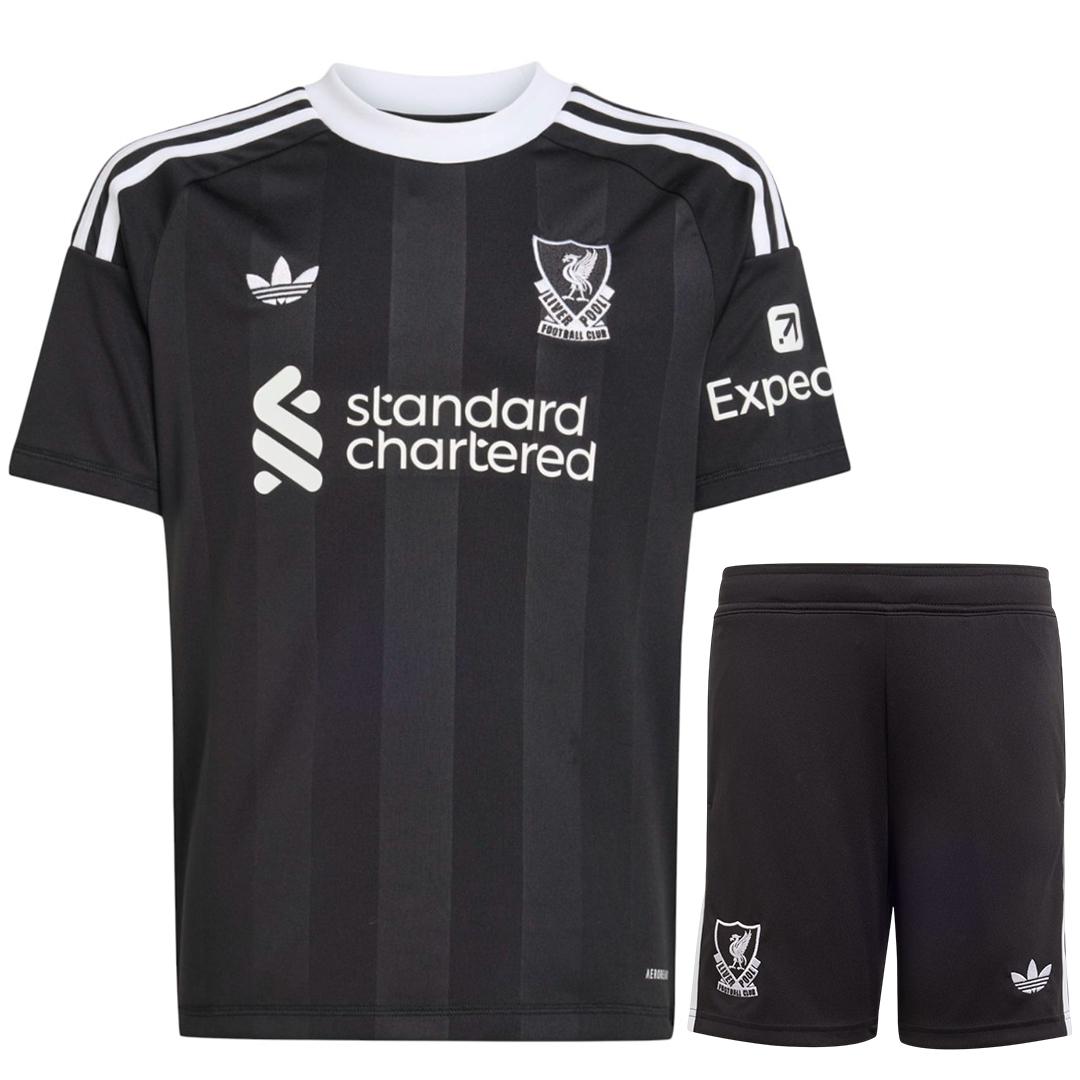 Liverpool 25/26 Kid's Black Goalkeeper Mini-Kit