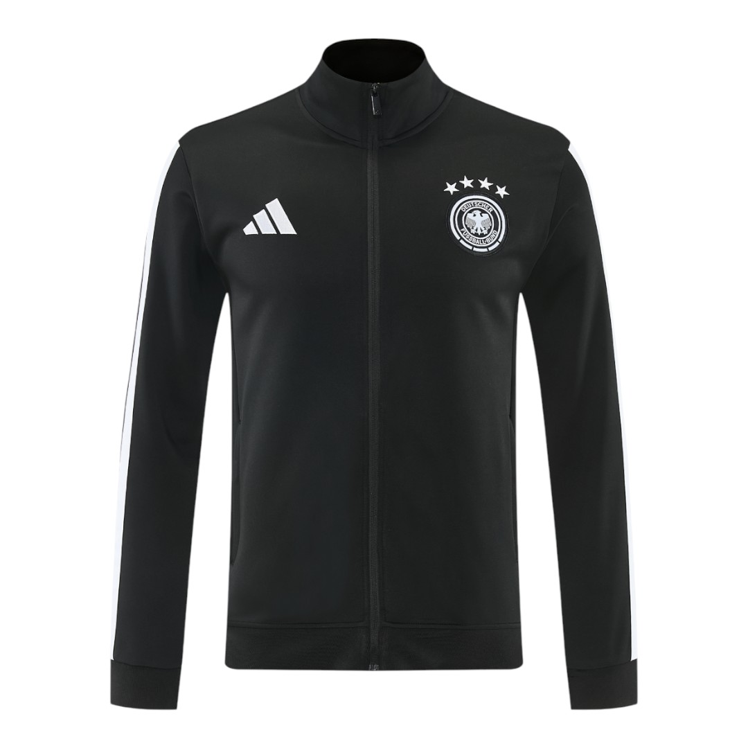Germany 2026 Men's Black-White Long Zip Jacket
