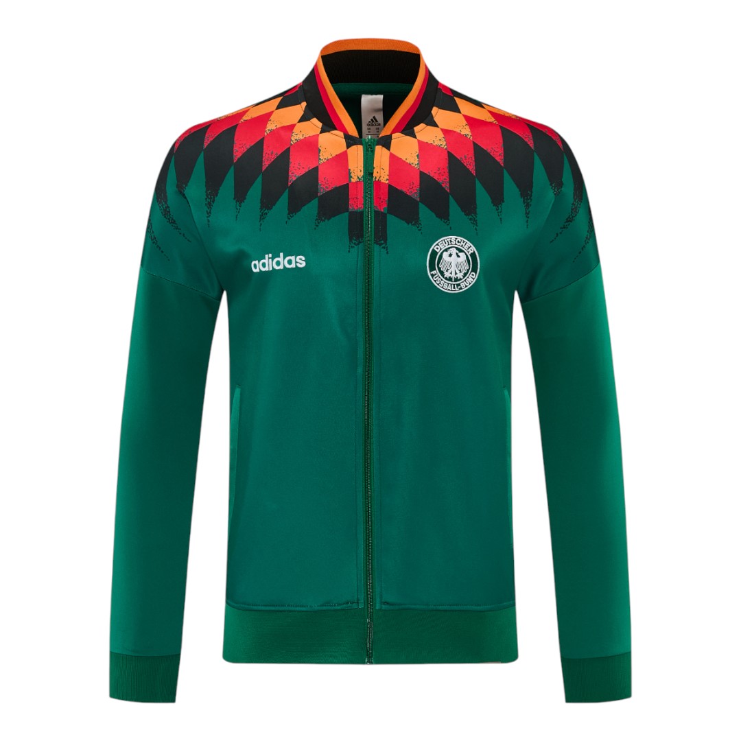 Germany 2026 Men's Remake Green Long Zip Jacket