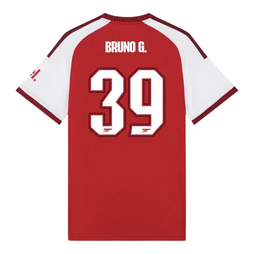 BRUNO G. #39 Arsenal 26/27 Stadium Men's Home Shirt - Club Font