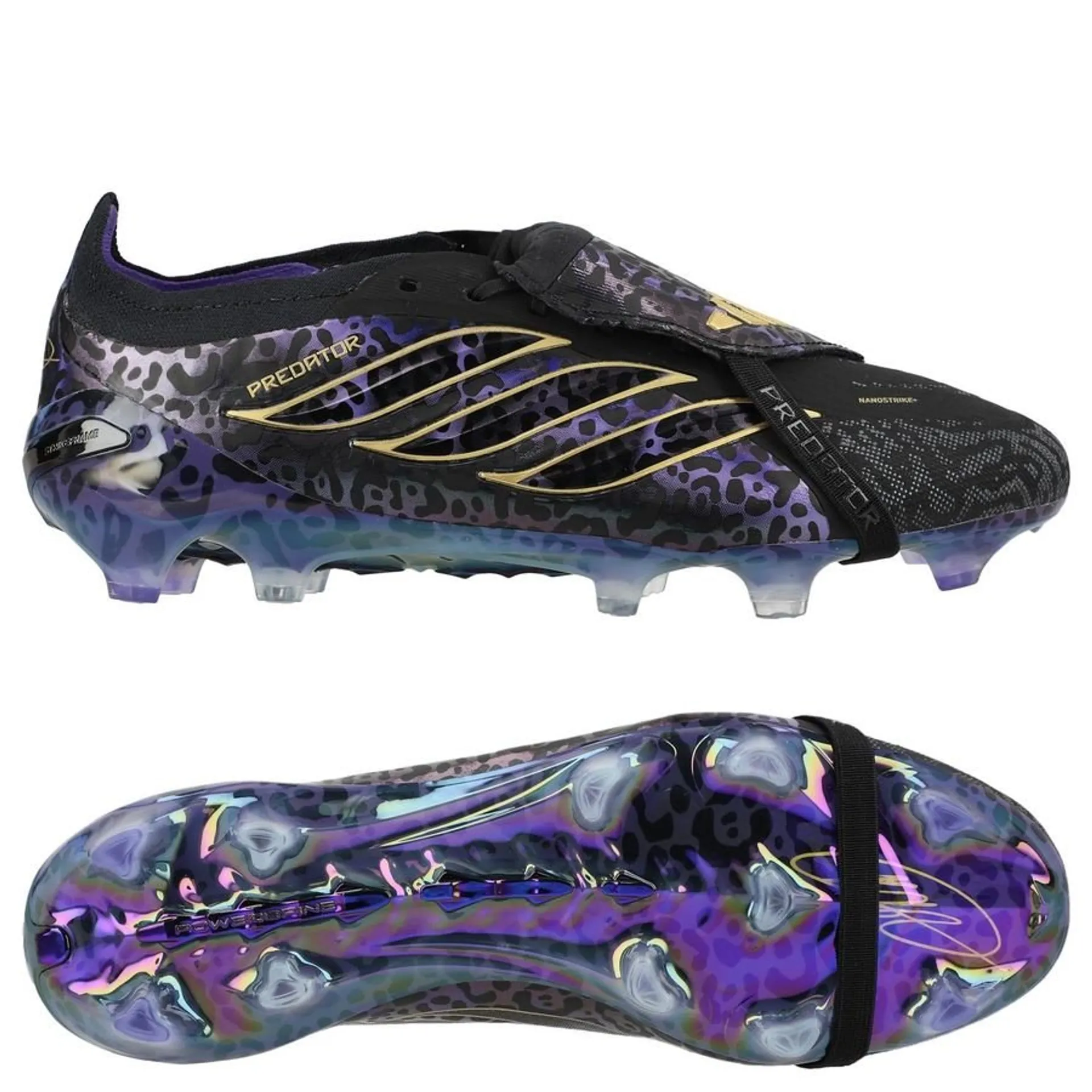 Predator Elite Kaká FG Fold-Over Tongue - Black/Purple/Gold