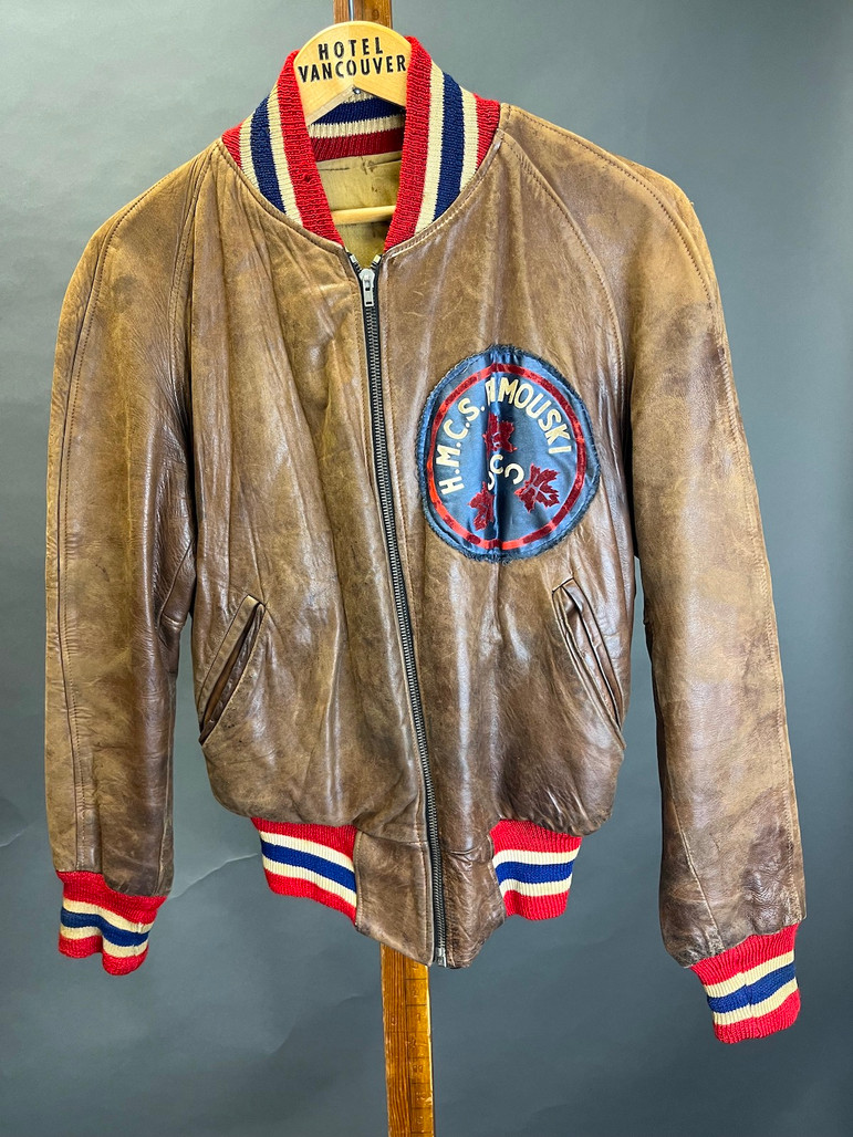 WWII RCN HMCS Rimouski Leather Jacket