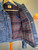 1960's Wrangler Blue Bell  blanket lined, pleat front denim jacket  Sz.M-45"