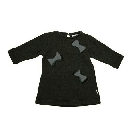 MAGIL | Dress with tulle bow NERO/GRIGIO