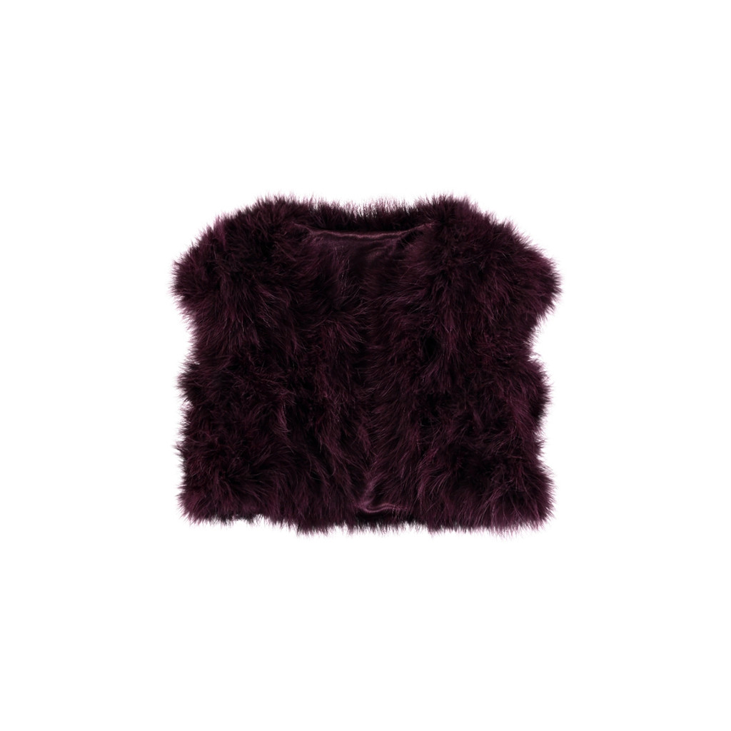 Angel's Face | Marabou Feather Jacket | Red Wine