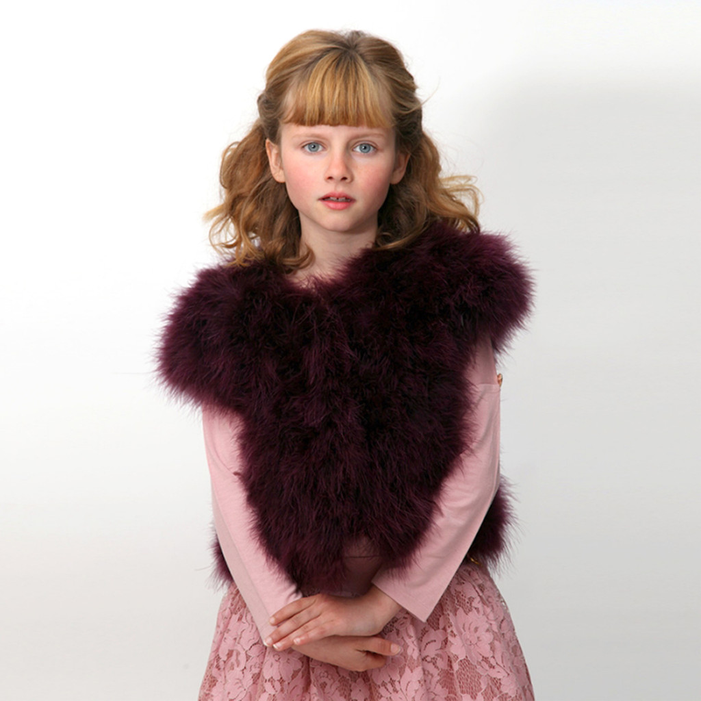 Angel's Face | Marabou Feather Jacket | Red Wine