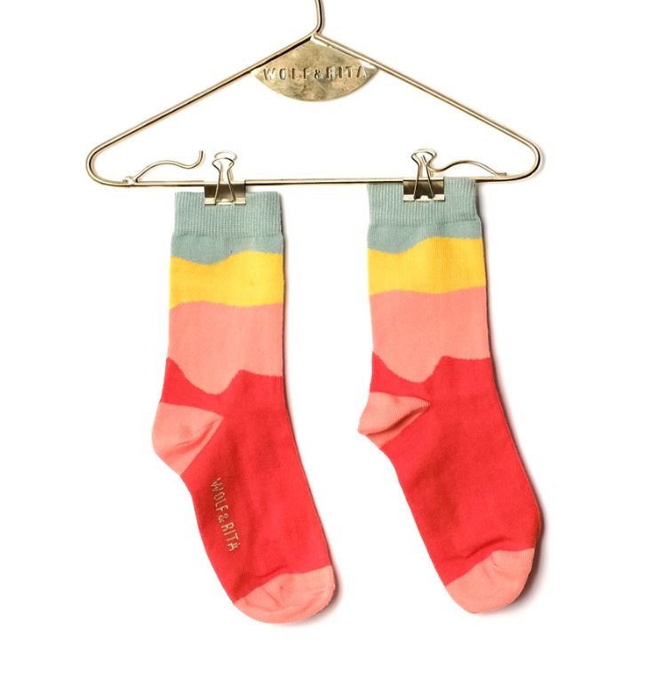 WOLF & RITA | MINI SOCKS | YELLOW RED