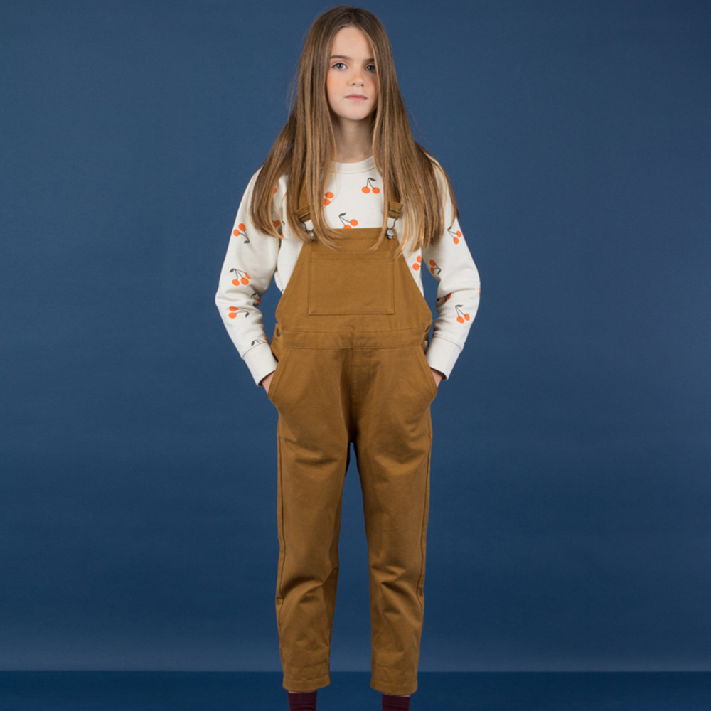 TINY COTTONS | CHERRIES FLEECE SWEATSHIT | BEIGE