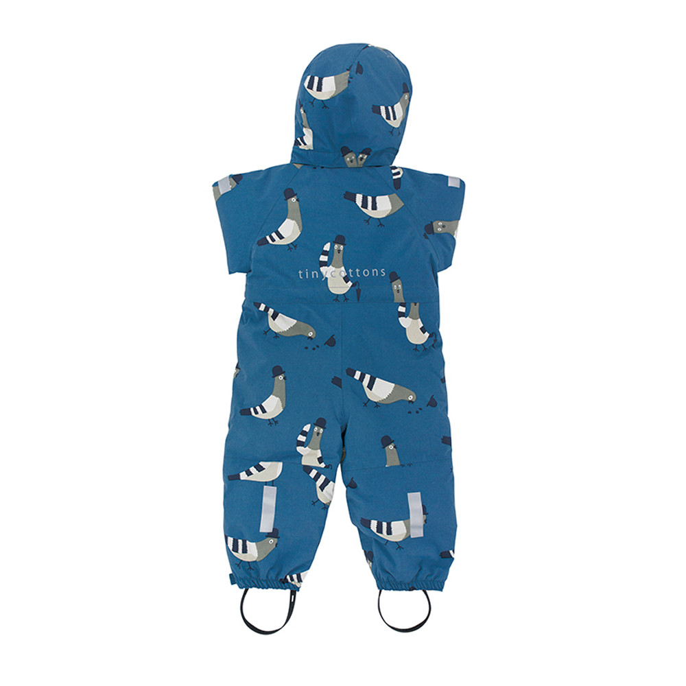 TINY COTTONS | "PIGEONS" SNOW ONE-PIECE | LIGHT NAVY