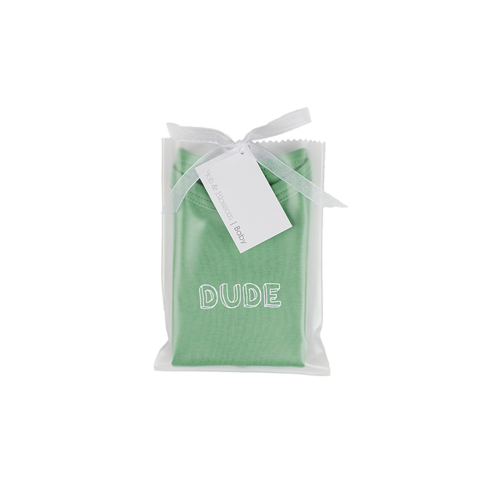 BOB BLOSSOM | T-shirt Baby Grass Green | "Dude"