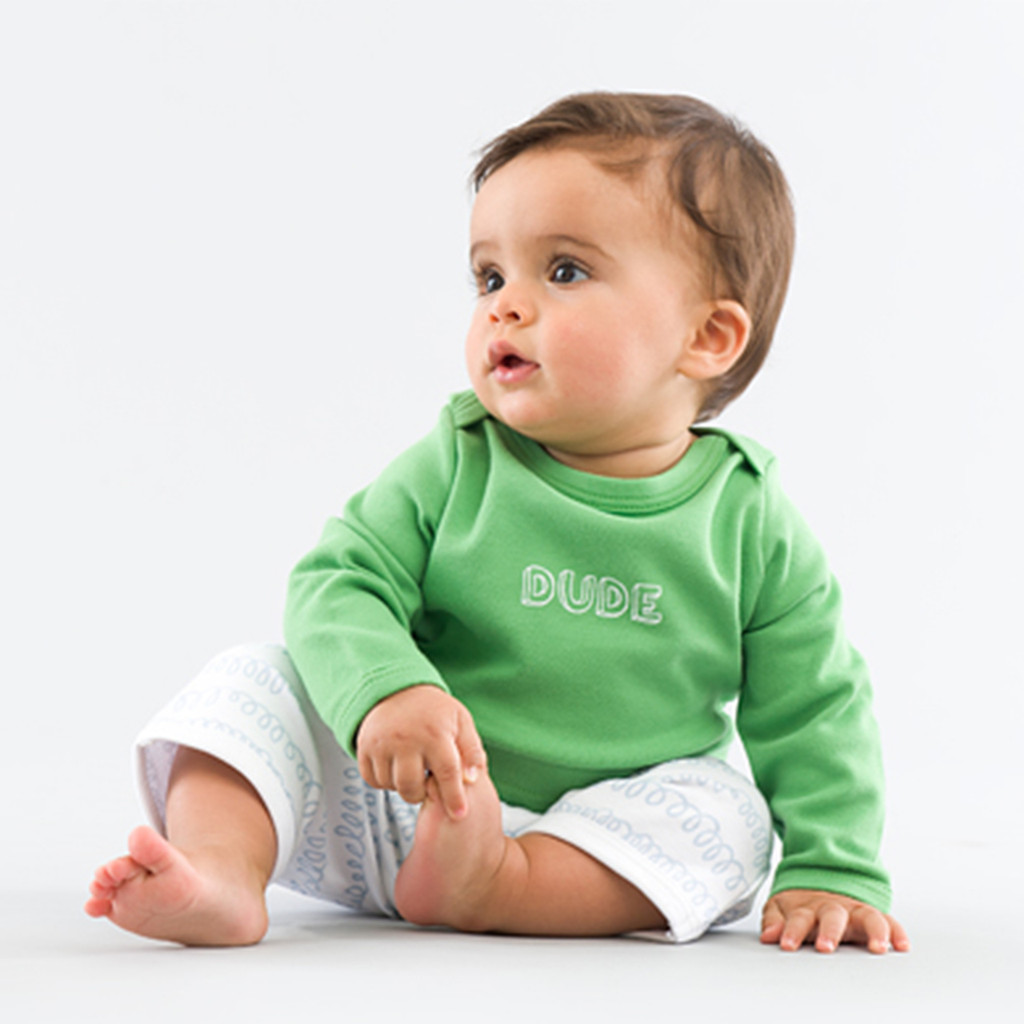 BOB BLOSSOM | T-shirt Baby Grass Green | "Dude"