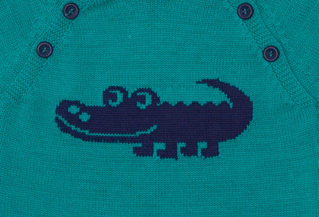 FINA EJERIQUE | Sweater w/ Crocodile | Green