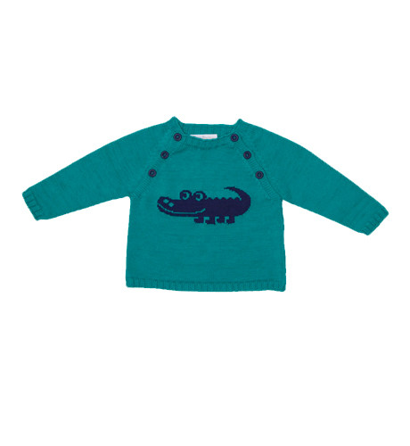 FINA EJERIQUE | Sweater w/ Crocodile | Green